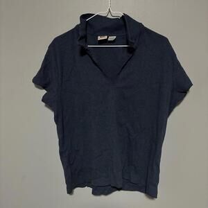 Faded Glory stretch Navy Blue Collared Shirt womens size XL